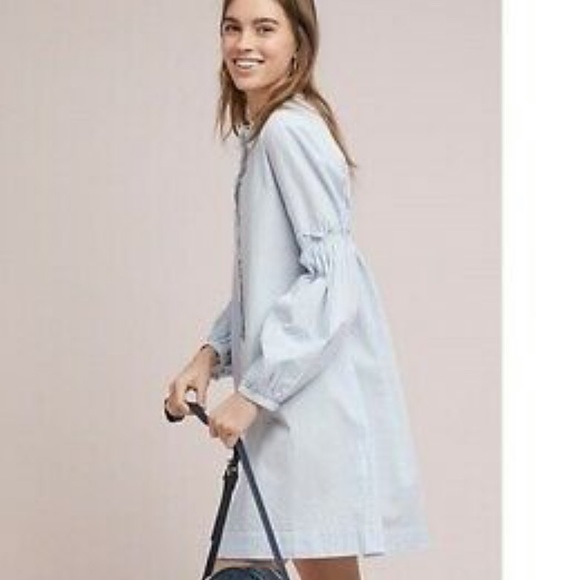 MIH JEANS Striped Seersucker Shirt Dress M $325 - Picture 3 of 6